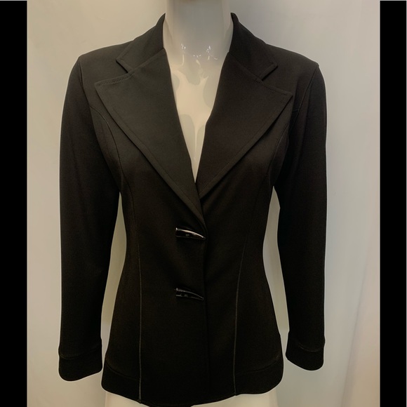 EVA VARRO 2 BUTTON BLAZER BLACK - Picture 1 of 3